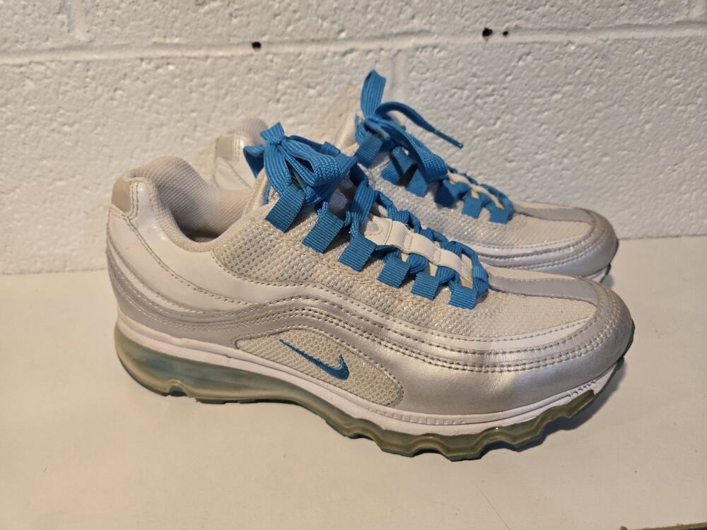 Nike Air Max 24/7 Blue Sparkle Womens 6.5y (2010) Used Fair Condition